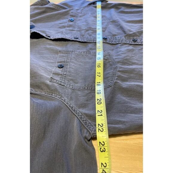 American
Eagle Button Up Shirt Chambray Gray men’s size Large Vintage 90s - Picture 5 of 8